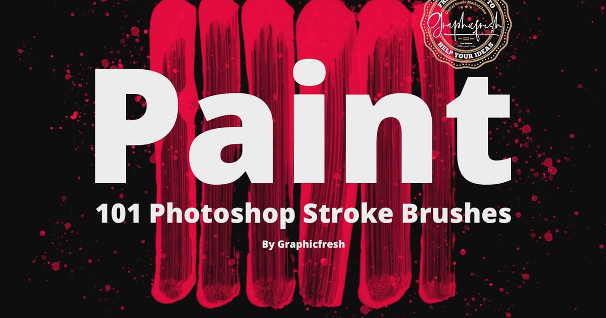 101个油画/绘画画笔笔刷合集 101 Photoshop Paint Stroke Brushes插图