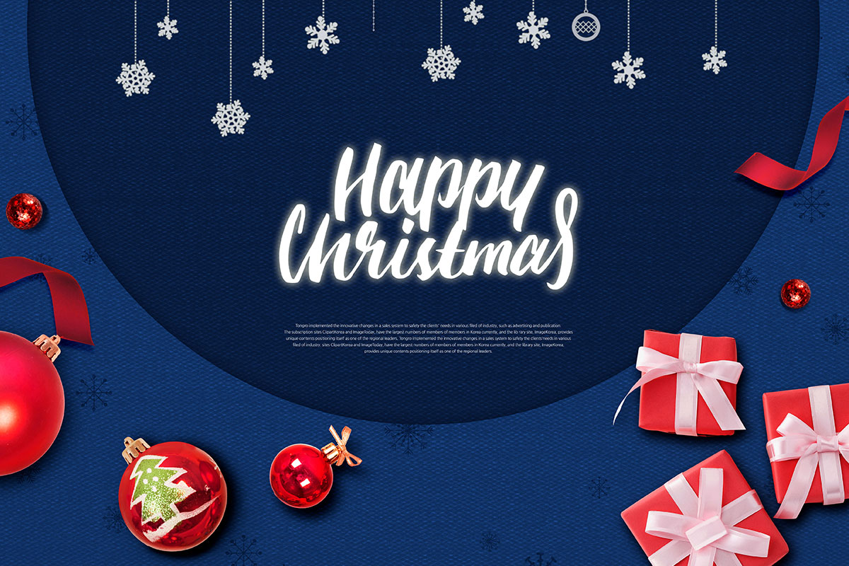 冬季圣诞节日海报传单设计素材[PSD]插图