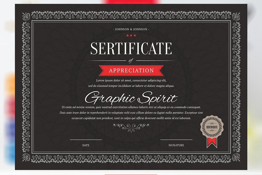 可编辑品牌授权认证证书模板 Editable Certificate Template插图