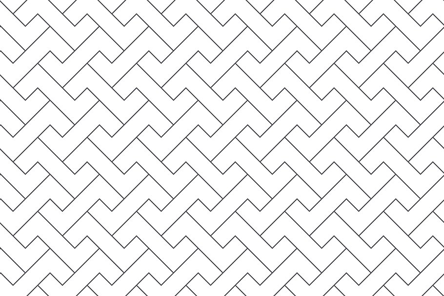 规则几何图案无缝纹理集 Geometric Seamless Patterns Set 3插图(2)
