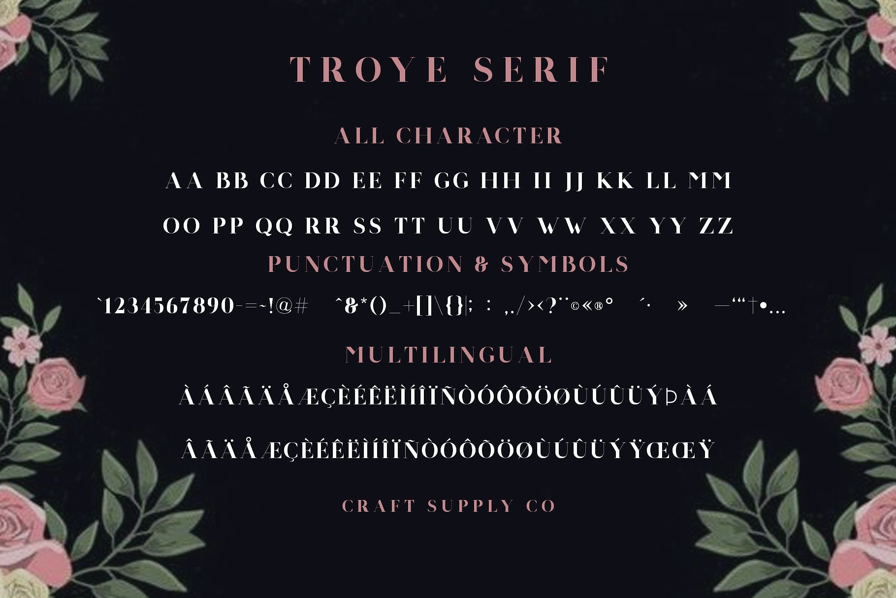 干净&奢华的特洛伊字体三重奏 Troye Font Trio [jpg,otf,ttf]插图(9)
