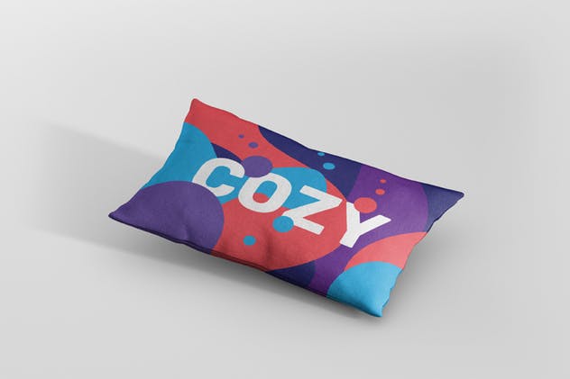 时尚多彩矩形卧室沙发枕头样机 Pillow Mockup – Rectangle插图4