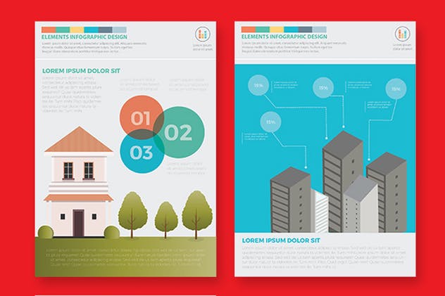 房地产开发流程信息图表设计素材 Real estate 4 infographic Design插图7