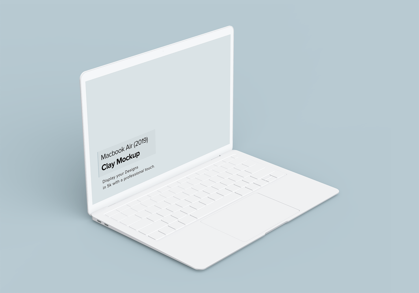 2019款MacBook Air超极本屏幕预览样机模板 Clay Macbook Air Mockup 1.0插图(2)