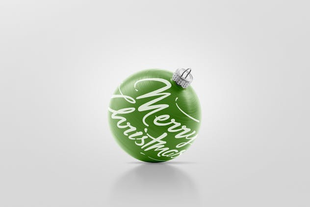 圣诞装饰球样机 Christmas Ball Mockup with Material Options插图9