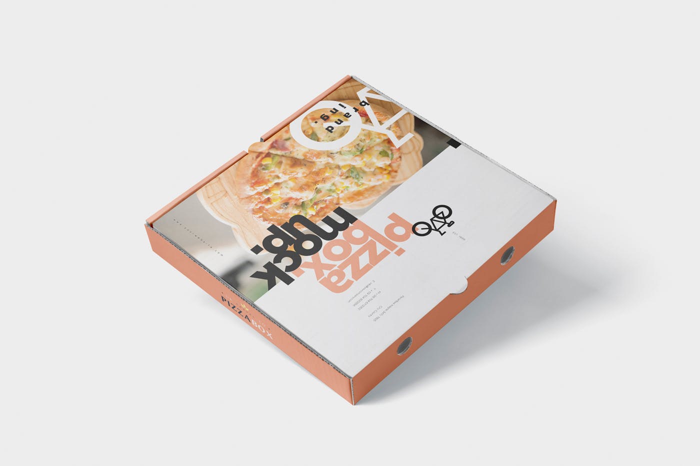 披萨外带包装纸盒设计图样机 Pizza Box Mock-Up – Grocery Store Edition插图(2)