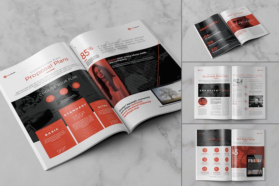 20款创意画册企业文宣手册模板 Big Bundle – 20 Creative Brochures插图(2)