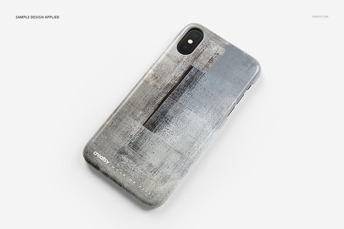 逼真的iPhone X塑料材质手机壳样机展示模型mockups插图(8)