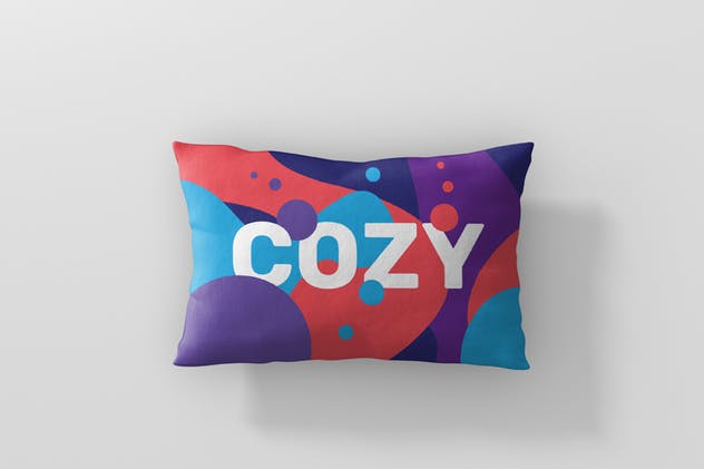 时尚多彩矩形卧室沙发枕头样机 Pillow Mockup – Rectangle插图7
