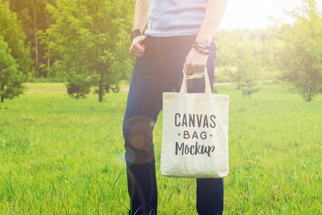 帆布手提袋样机模板 Canvas Bag Mockup插图(6)