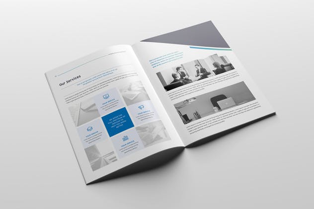 简约现代多用途宣传画册设计模板 Clean & Modern Multipurpose Brochure插图(6)