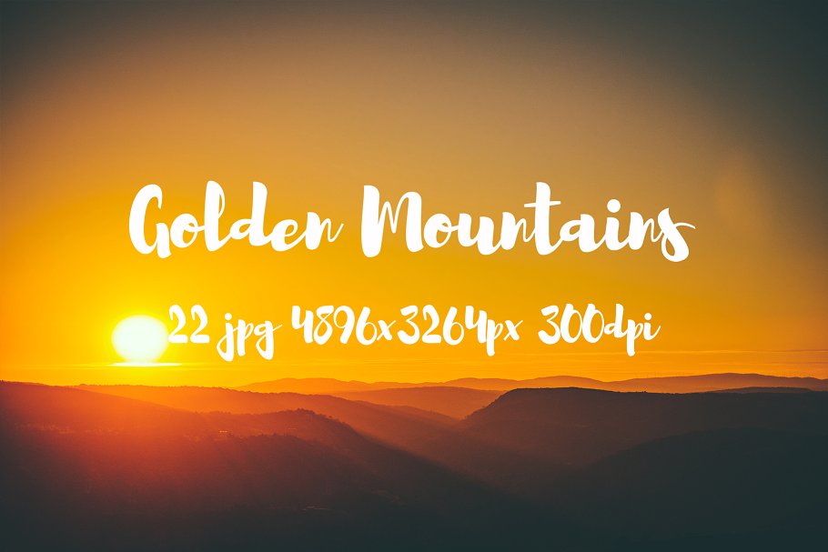 高清落日余晖山脉图片合集 Golden Mountains photo pack插图(9)