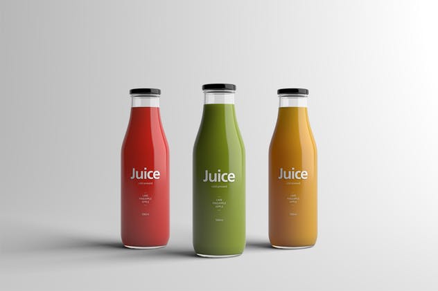 果汁玻璃瓶外观设计样机模板 Juice Bottle Packaging Mock-Up插图(15)