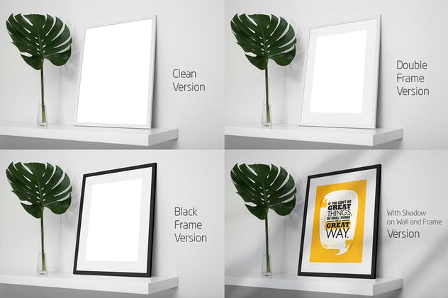 居家风格艺术作品/照片展示画框相框样机模板 Frame Mock-Up Home Style插图(8)