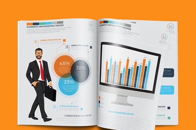商业数据分析信息图表元素市场分析报告设计模板 CEO Infographics Design 17 Pages插图1