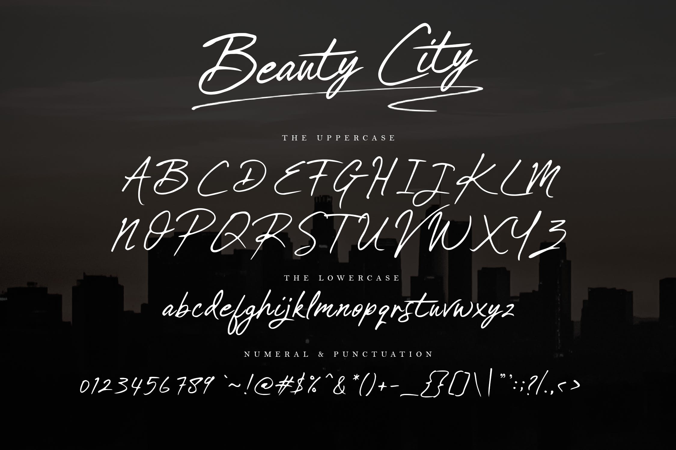 时尚英文手写草书字体下载 Beauty City插图5