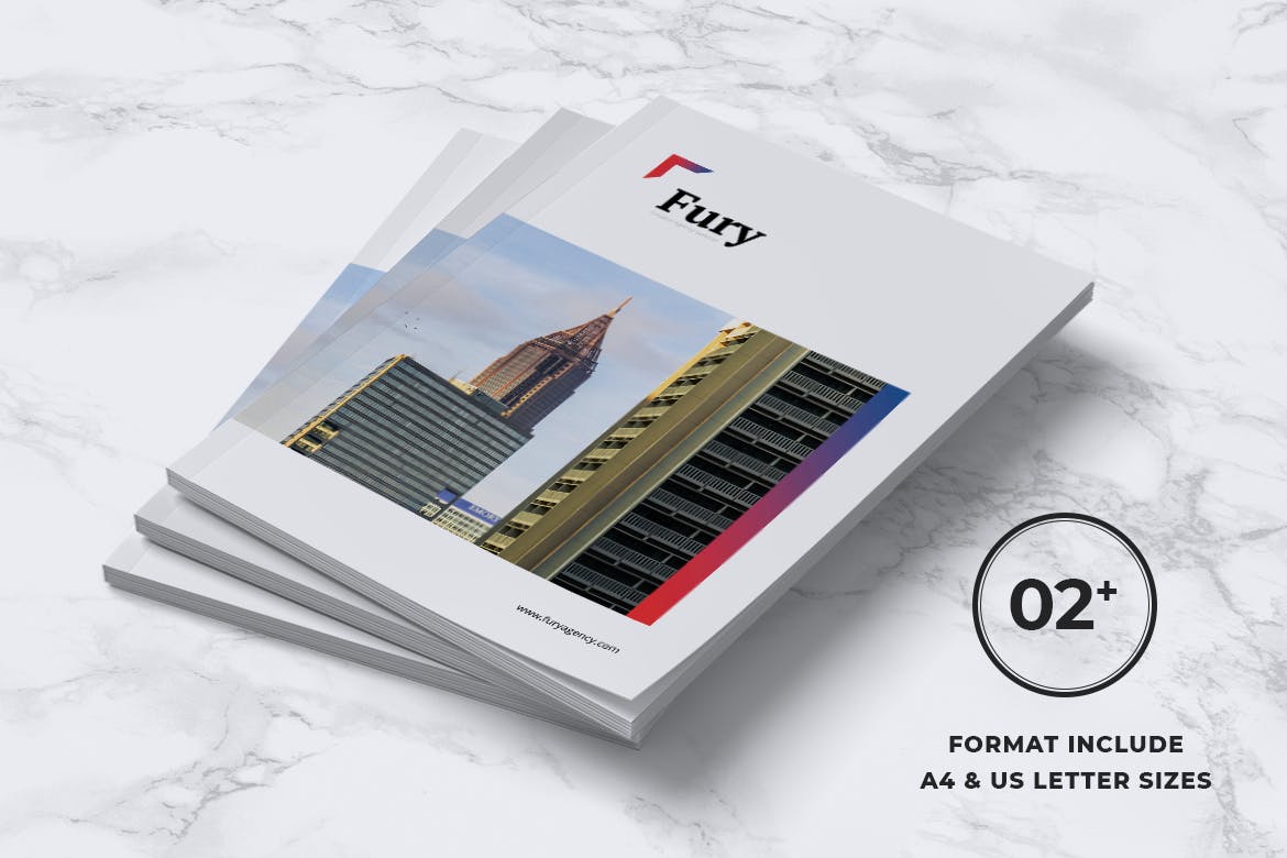 创意代理公司简介&案例介绍企业画册设计模板 FURY Creative Agency Company Profile Brochures插图7