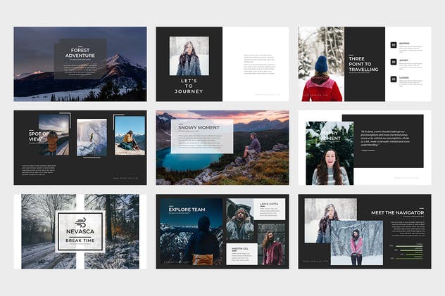 户外冒险品牌宣传PPT设计模板 Nevasca : Powerpoint Presentation插图(1)