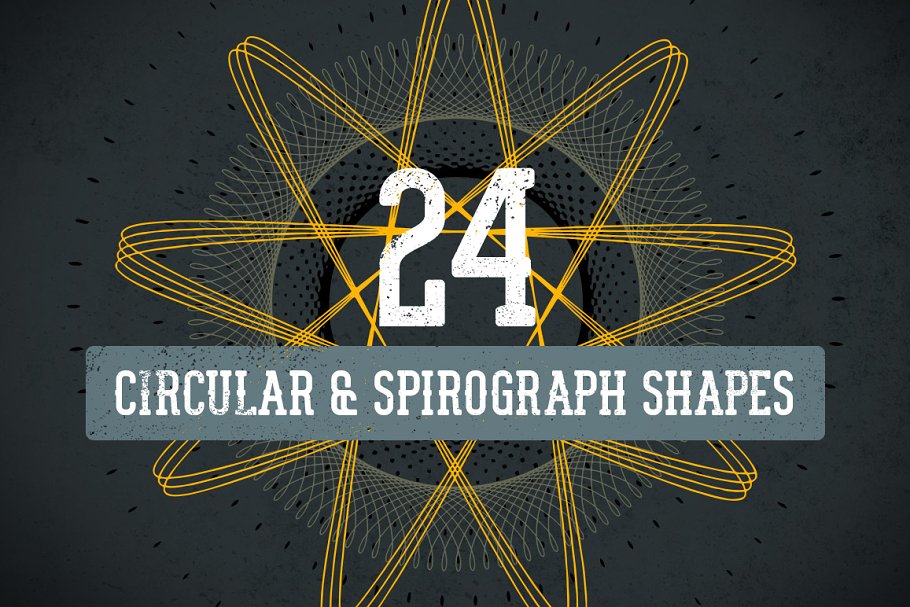 环绕旋转绘图矢量图形 Circular & Spirograph Vector Pack 1插图