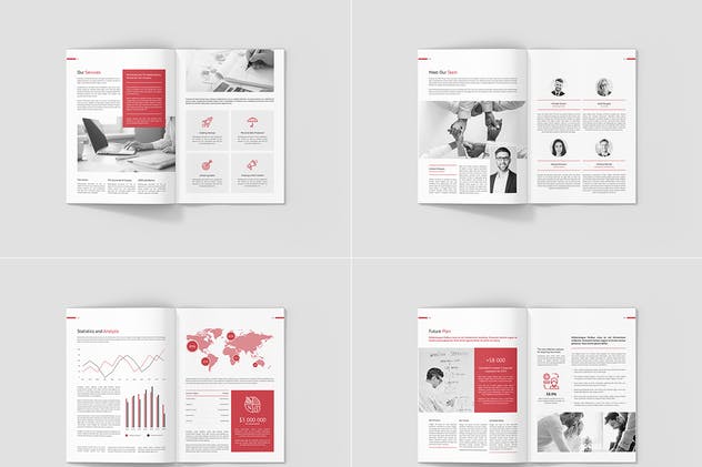 企业市场营销企划画册设计模板套装 Business Marketing – Company Profile Bundle 3 in 1插图2