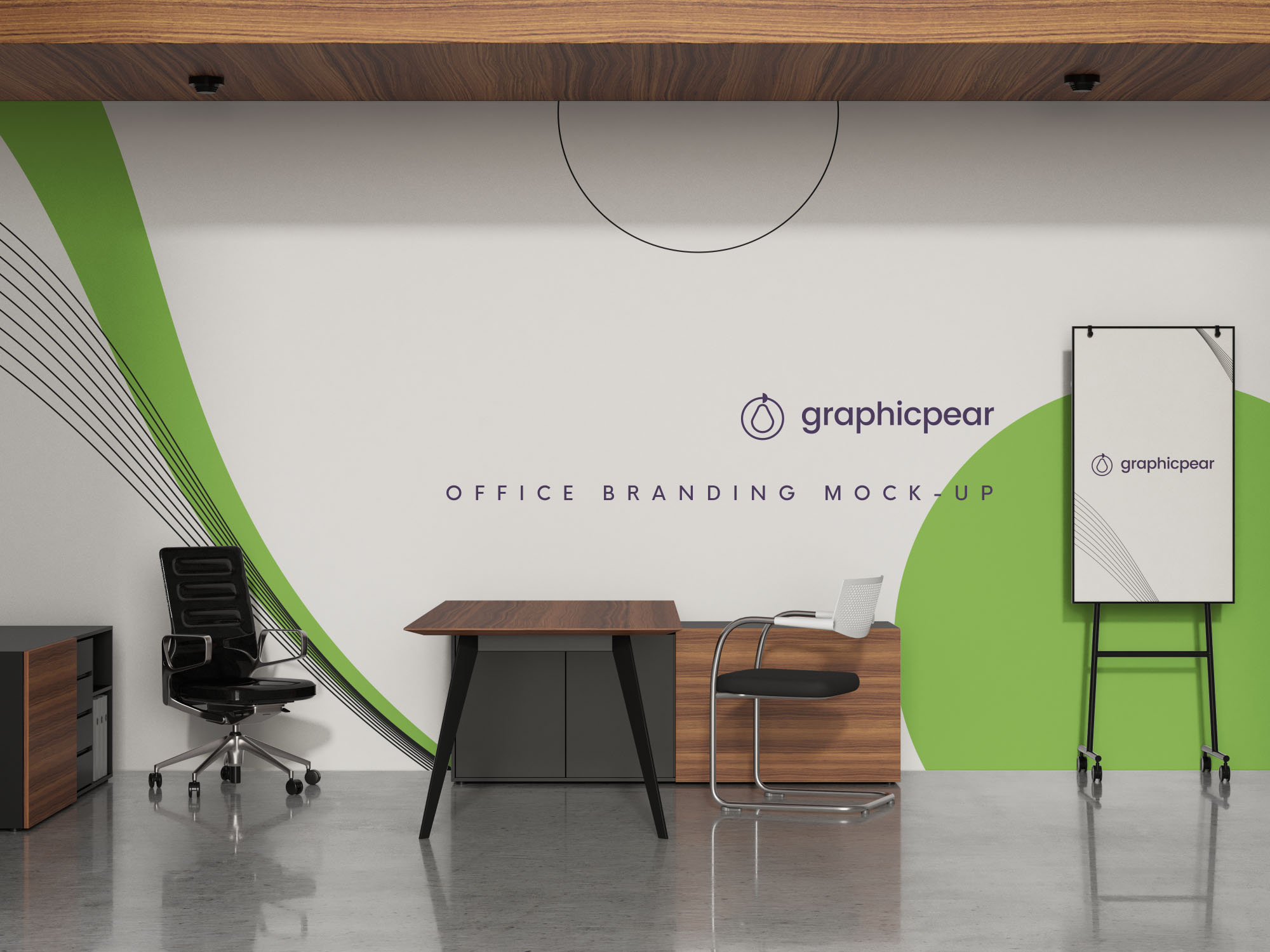 办公室装修效果图企业VI场景样机模板 Office Branding Scene Mockup插图
