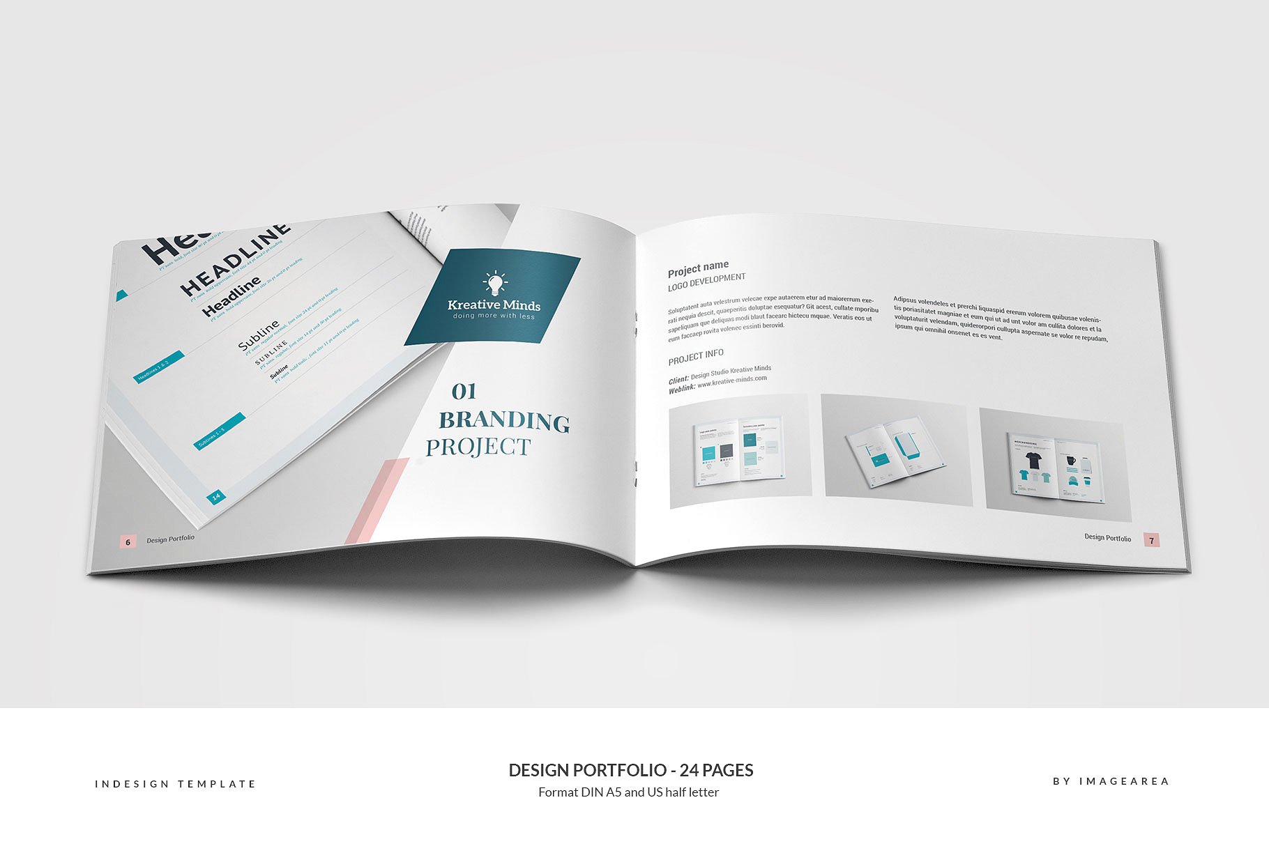 时尚简约企业画册模板 Design Portfolio – 24 Pages插图(3)