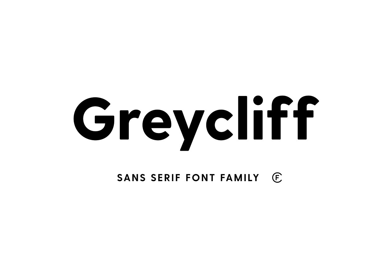 几何图形无衬线英文字体 Greycliff CF: geometric sans font插图