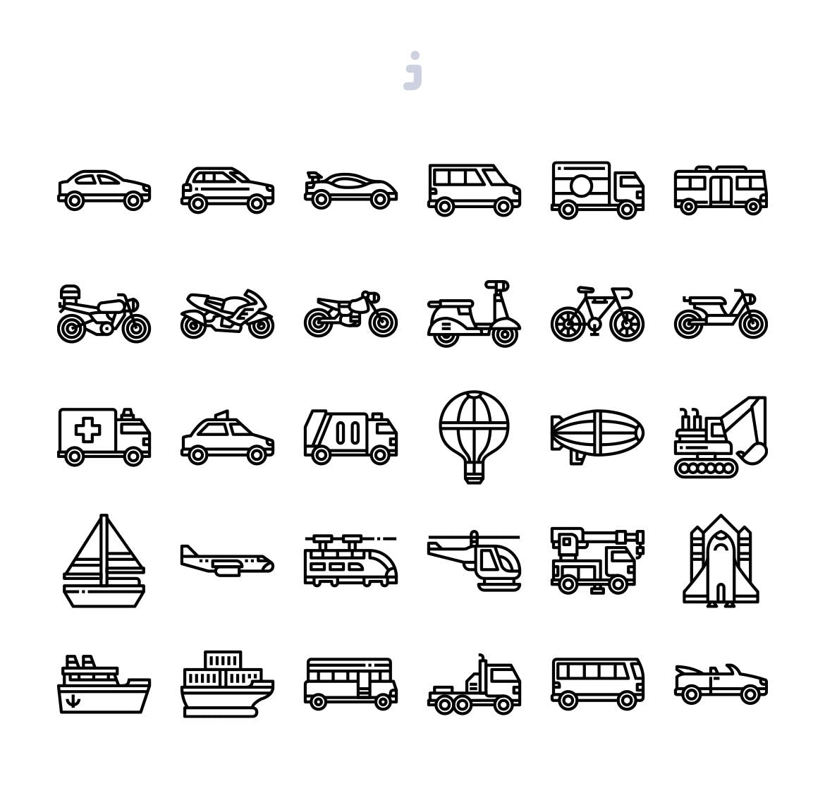 30枚交通工具矢量图标 30 Transportation Icons插图(2)