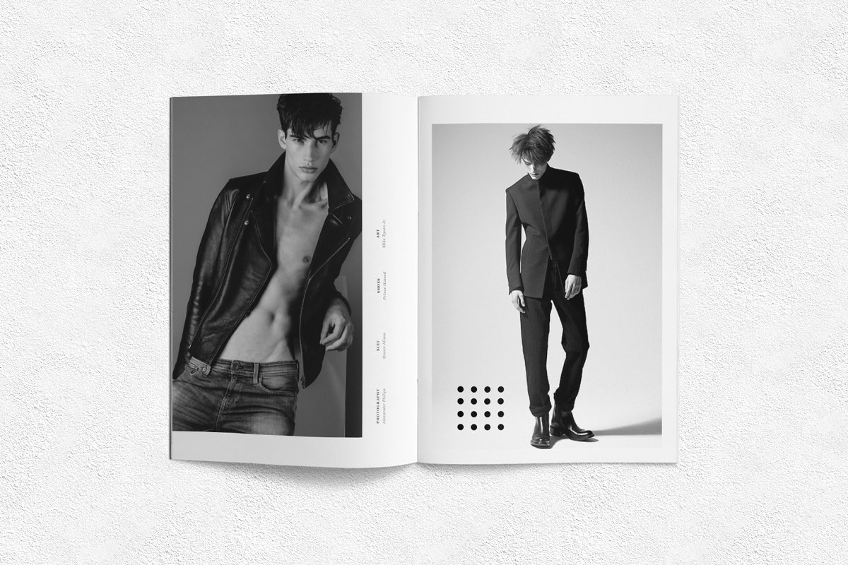 时尚男装杂志画册设计模板插图(5)