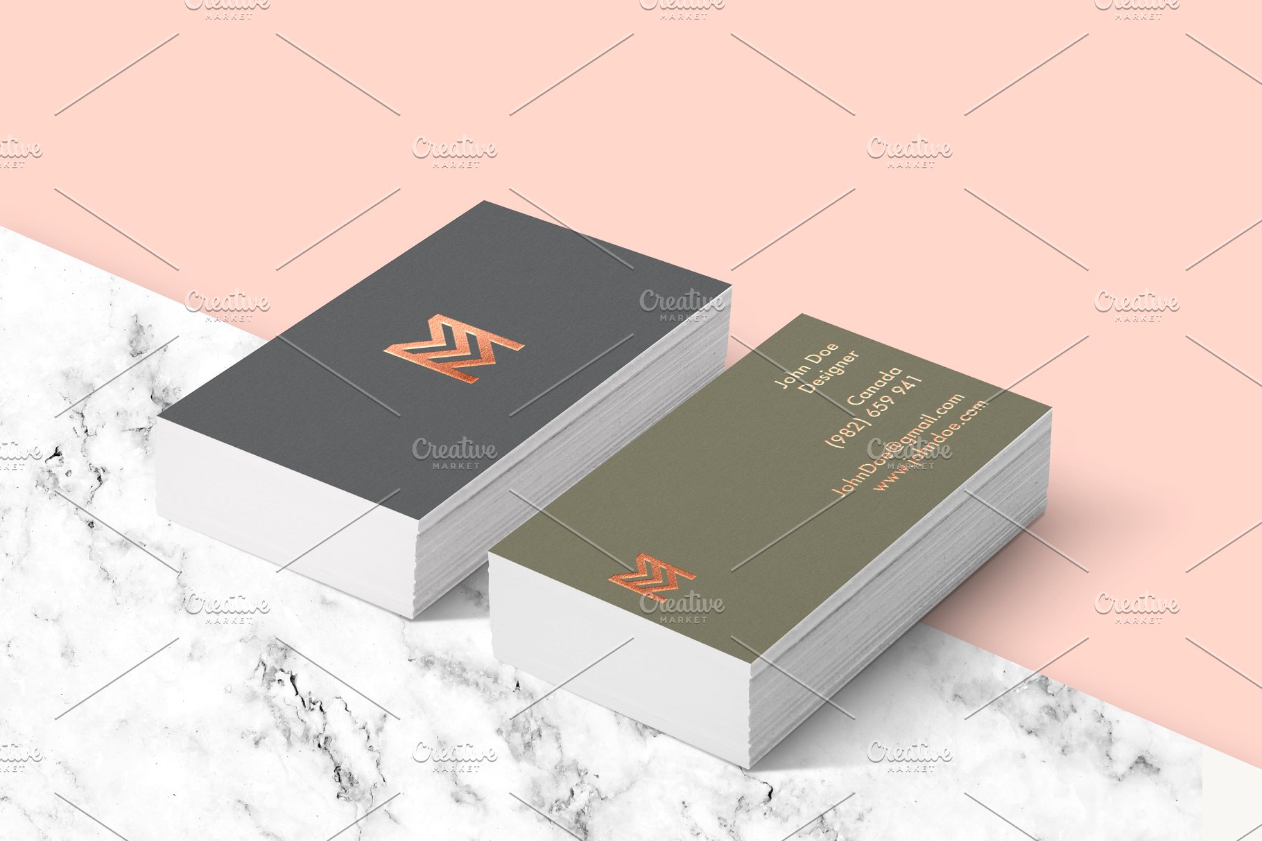 企业名片样机模板 Business Cards Mockup Vol 3插图(3)