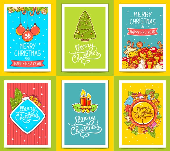 圣诞节主题贺卡设计模板合集 Big collection of christmas cards插图(2)