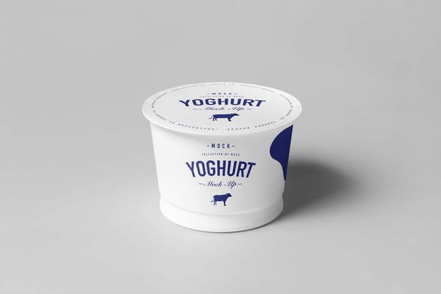 酸奶杯样机模板3 Yoghurt Cup Mock-up 3插图(2)