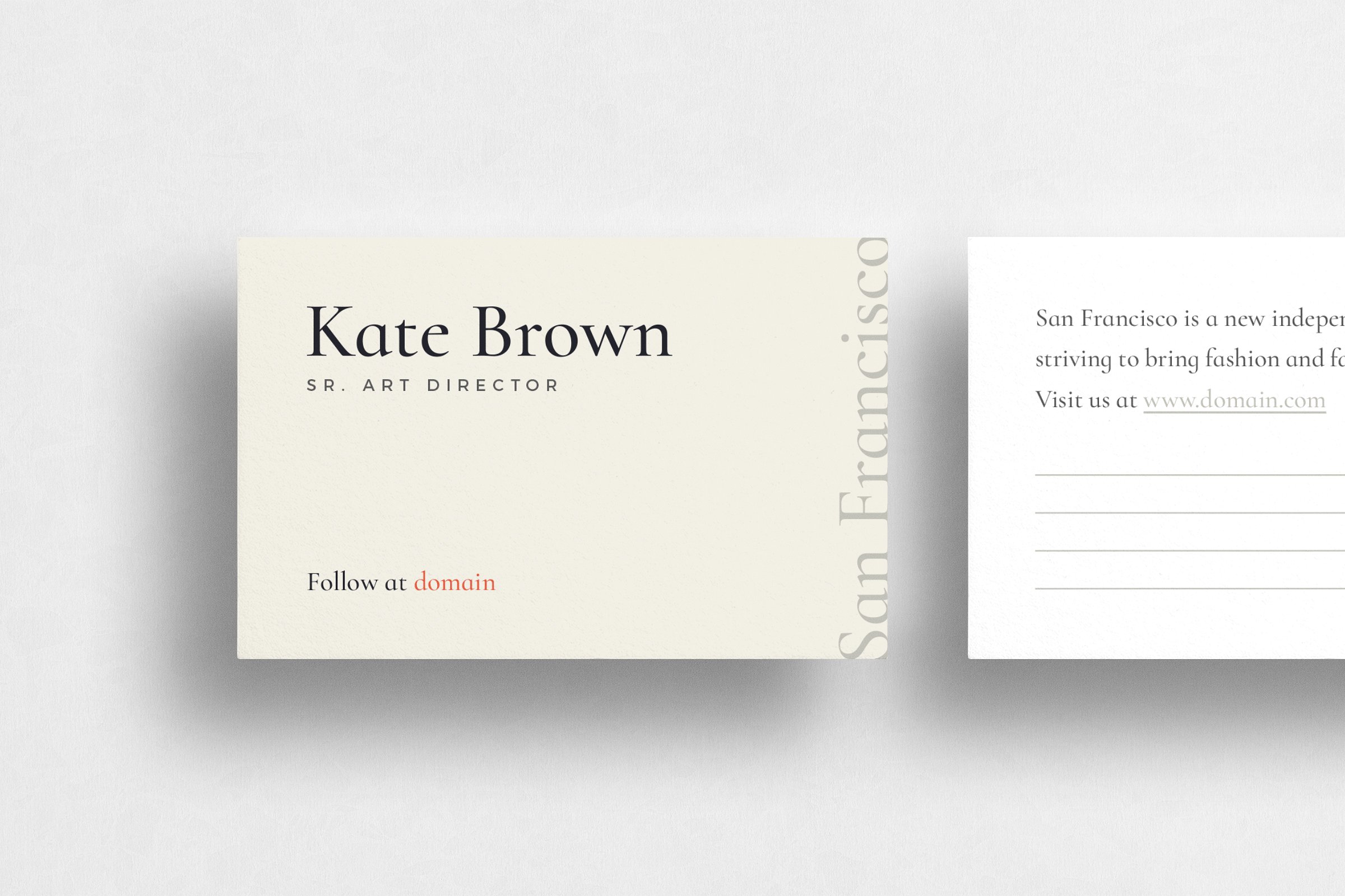极简主义企业名片设计模板1 San Francisco Business Cards插图(1)