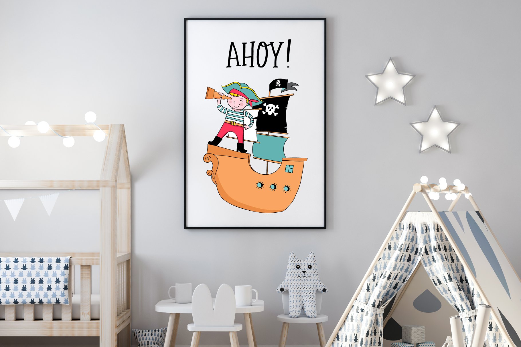海盗船系列马克笔手绘卡通插画 Ahoy! Pirate collection插图1