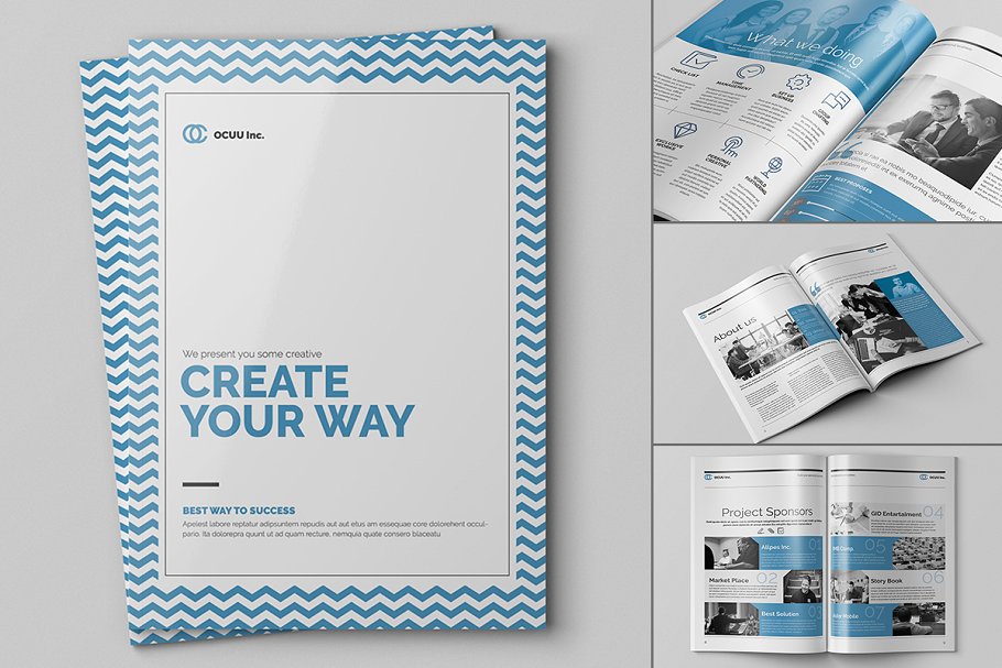 20款创意画册企业文宣手册模板 Big Bundle – 20 Creative Brochures插图7