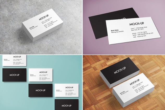 极简主义企业品牌名片样机 Business Card Mockups插图(5)