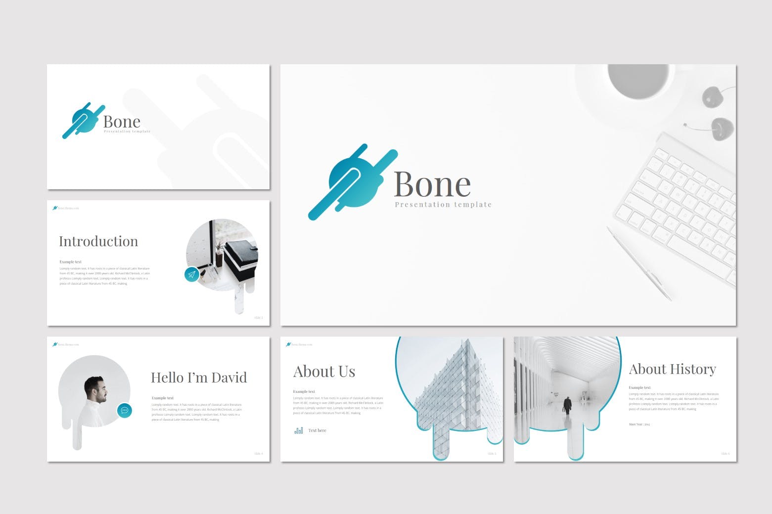 工业设计公司业务简介谷歌幻灯片模板 Bone Google Slides插图2