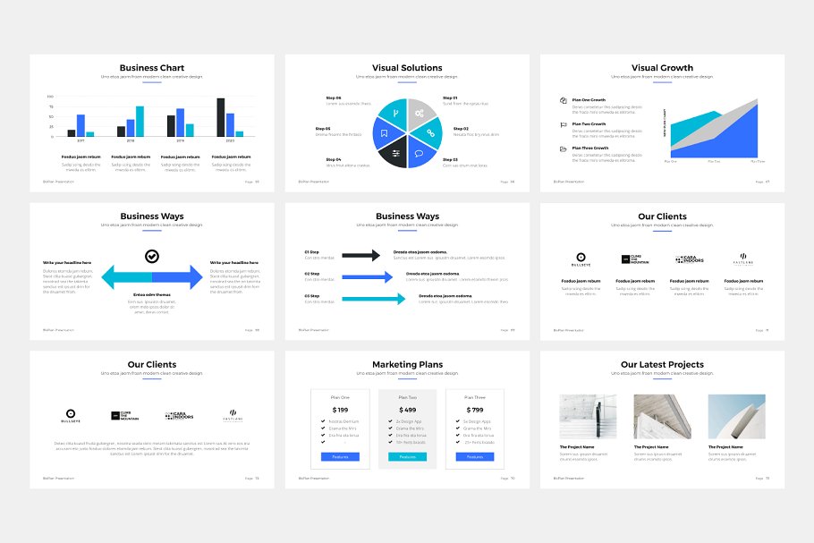 商务项目招标投标竞标PPT幻灯片模板 BizPro. Powerpoint Business Template插图(8)