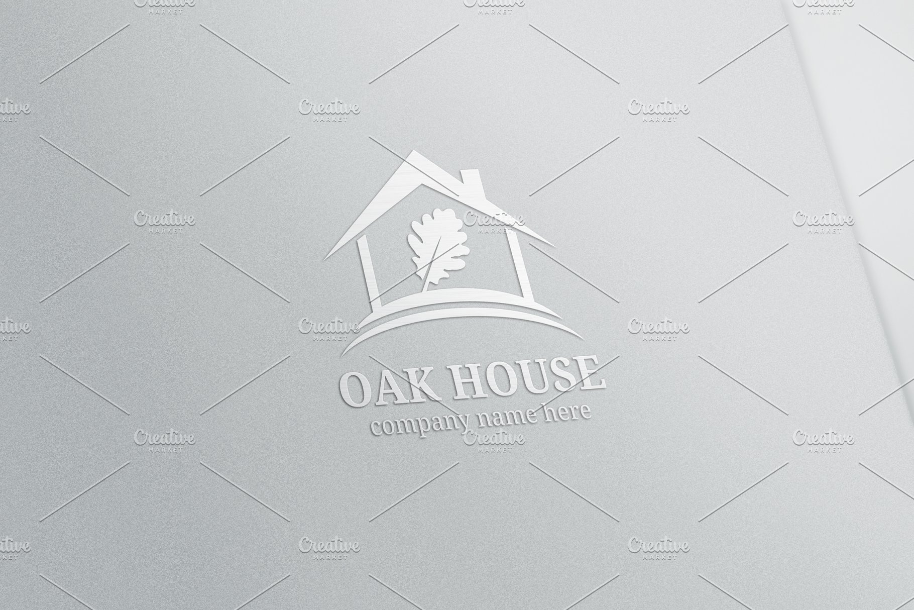 房子装修主题Logo模板 Oak House Logo插图3