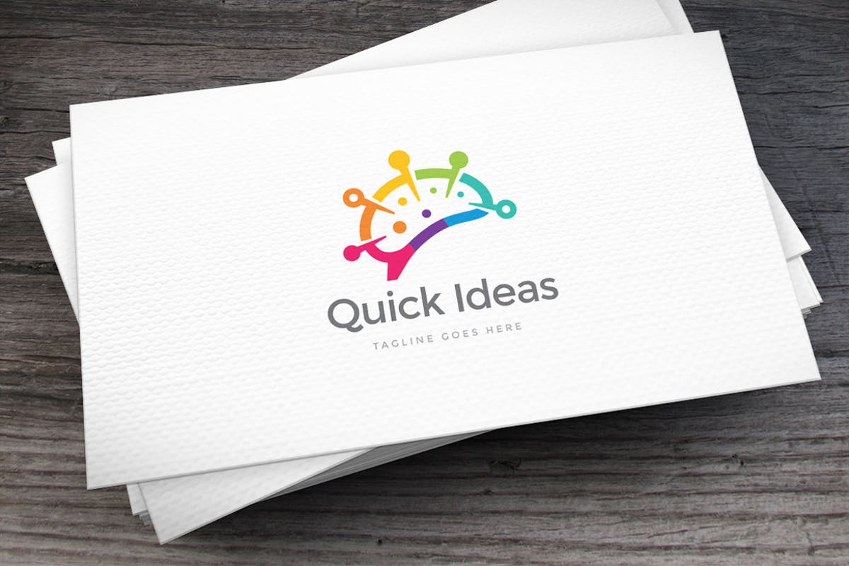 快速创意思维抽象Logo设计模板 Quick Ideas Logo Template插图