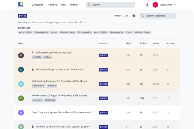 超强丰富网页表单设计PSD模板合集 Forum 19 – Forum Website PSD Template插图(3)