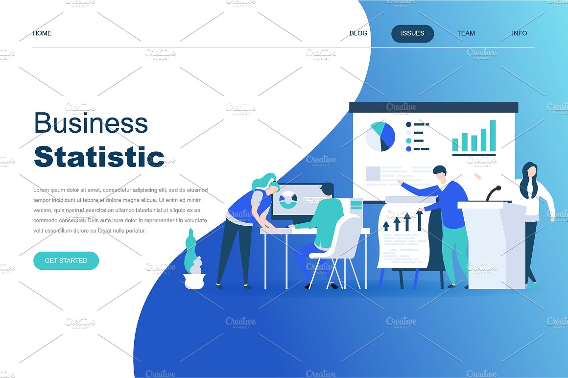 现代化平面设计着陆页模板 Flat Design Landing Page Templates插图(23)