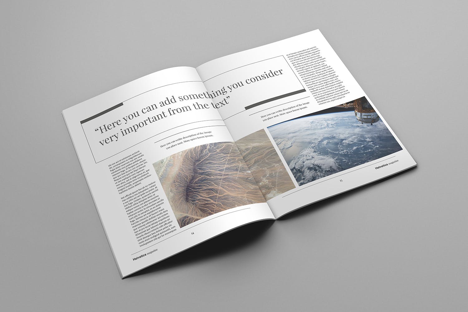 时尚行业产品评测杂志Indesign模板下载 Helvetica Magazine Indesign Template插图3