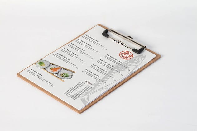 日式餐厅菜单设计样机模板 Restaurant Menu Mock Up插图(2)