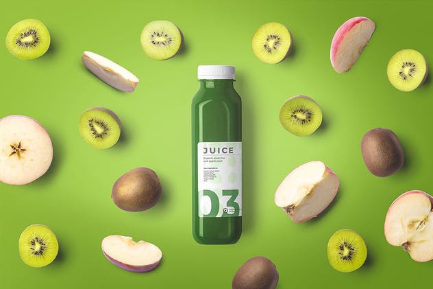 果汁瓶罐包装样机 Juice Bottle Mockups插图(1)