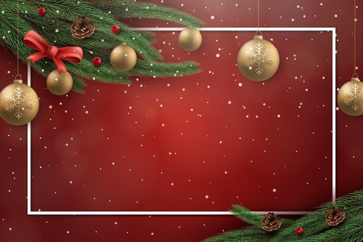 5种设计风格圣诞主题矢量背景素材 Merry Christmas Vector Backgrounds插图1