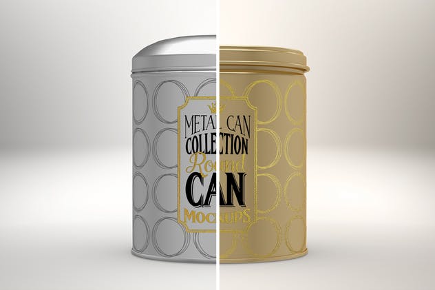 各类金属罐头样机模板合集 Metal Can Mockup Collection Vol. 1插图(6)