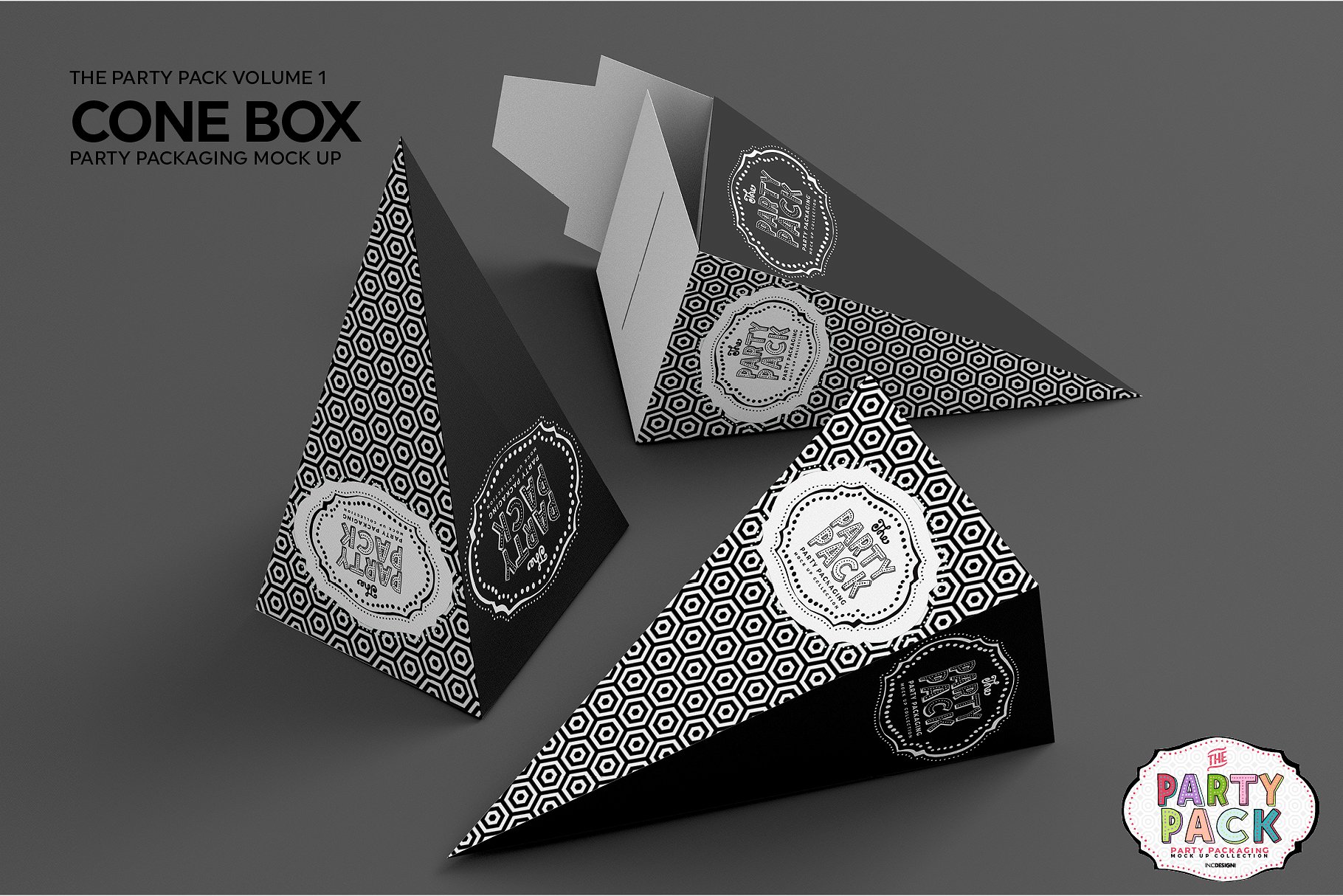 锥形盒子包装展示样机 Cone Box Packaging Mockup [psd]插图(2)