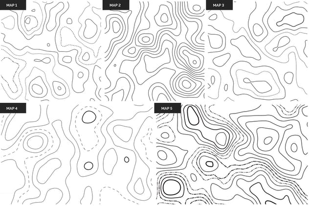 地形图形背景纹理 Topographic Maps Patterns插图(9)