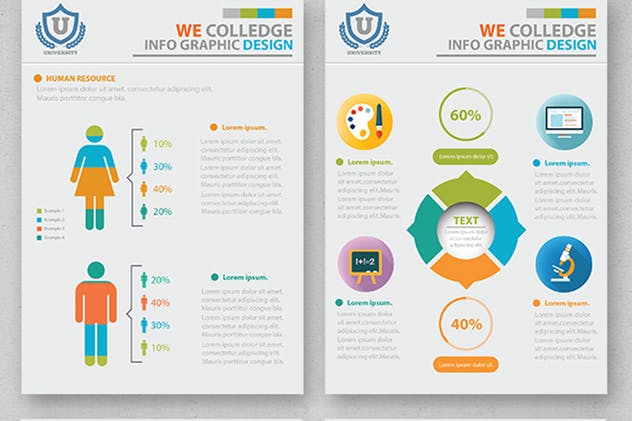 17页教育培训行业信息图表设计模板 Education Infographic 17 Pages Design插图(2)